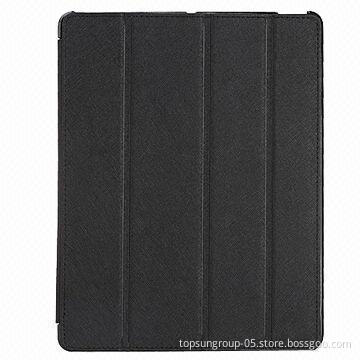 2013 Latest BELK Cross Pattern, 4-fold Sleep Protective Holster for iPad 2/3/4